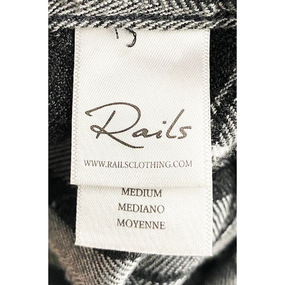 Rails‎ Women's Hunter Ash/Bone Plaid Check Soft Flannel Shirt Button Up Casual M - Picture 8 of 10